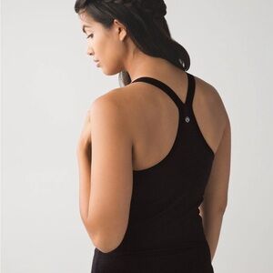 Lululemon Ebb To Street Tank Top Light Support B/C Cup Heathered Black Size 8